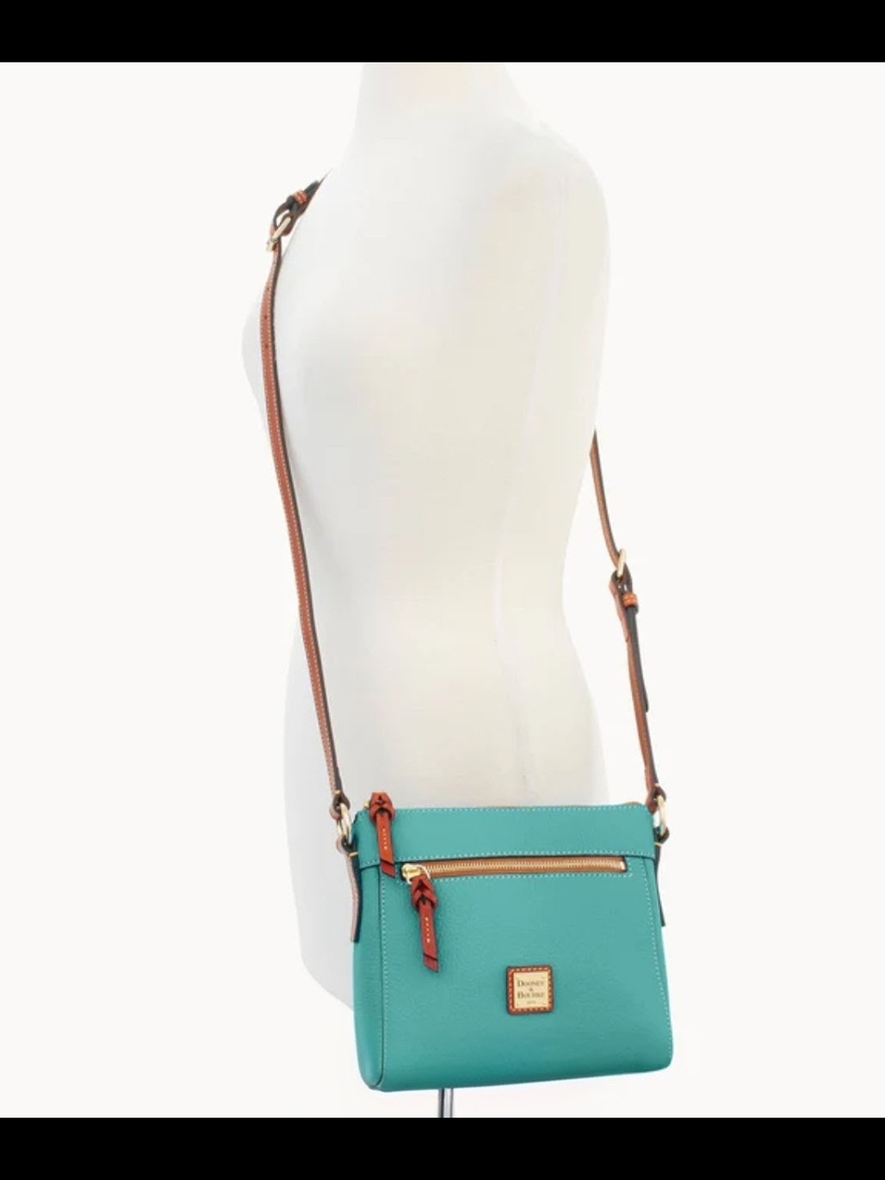 NWT! Dooney & Bourke Spearmint Pebbled Leather Crossbody - Picture 3 of 10